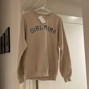 Crew neck girl mama sweater
